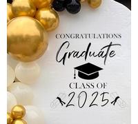 MASTRON Congrats Grad Sign for Backdrop - Class of 2025 Graduation Decal Party Decor Vinyl