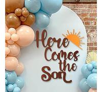 MASTRON Here Comes The Son Sign for Backdrop - Baby Shower Sign for Boy