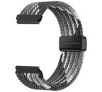 Mastten 18mm Fabric Elastic Magnetic Watch Strap Compatible with Garmin Vivoactive 4s Strap - Venu 3S Venu 2S Band, Soft Nylon Quick Release Braided Watch Straps for Women Men, Camo