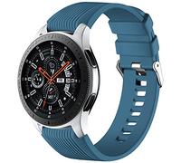 Mastten 22mm Silicone Strap Compatible With Samsung Galaxy Watch 46mm /Galaxy Watch 3 45mm /Gear S3 Frontier/Classic, Soft Silicone Sport Wristband Replacement Straps For Men Women, Rock Green