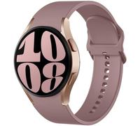 Mastten Compatible with Samsung Galaxy Watch 7 6 5 4 Strap 40mm 44mm, Soft Silicone Sport Strap for Galaxy Watch FE / 6 Classic / 5 Pro / 4 Classic, No Gap Straps for Women Men, Smoke Violet
