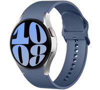 Mastten Compatible with Samsung Galaxy Watch 7 6 5 4 Strap 44mm 40mm, Soft Silicone Sport Band for Galaxy Watch 6 Classic / 5 Pro / 4 Classic/FE, No Gap Straps for Women Men, Blue Grey