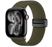 Mastten Waterproof Elastic Straps Compatible with Apple Watch Strap 40mm 41mm 42mm 38mm - Sport Magnetic Band for Apple Watch 11 Strap with iWatch SE Series 11 10 9 8 7 6 5 4 3 2 1 Women Men, Green