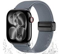 Mastten Waterproof Elastic Straps Compatible with Apple Watch Strap 44mm 46mm 45mm 49mm 42mm - Sport Magnetic Band for Apple Watch 11 Strap with iWatch SE Series 11 10 9 8 7 6 5 4 3 2 Ultra, BlueGrey