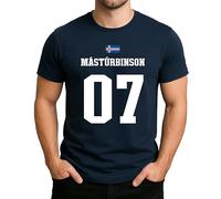 Mástúrbinson 07 Island Flag Funny Viking Fun Design with Number and Funny Saying Men's T-Shirt, navy blue, 3XL