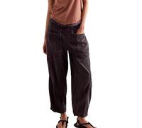 MASUCOR Womens Baggy Barrel Jeans Wide Leg Low Rise with Drawstring Denim Pants with Pockets Boyfriend Cropped Denim Pants Casual Wide Baggy Vintage Barrel Jeans(Black,M)