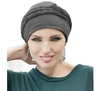 MASUMI Asha Silky Touch Cotton Headwear for Women with Chemo Cancer Hair Loss Organic Hat for Alopecia Patients (Grey)