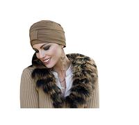 MASUMI Chemo Organic Headwear - Ellie | Cancer Headwear for Women with Hair Loss | Alopecia Hats & Coverings | 95% Bamboo Hat (Camel)