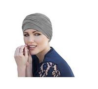 MASUMI Chemo Organic Headwear - SCARLET Turban Hat | Cancer Headwear for Women with Hair Loss | Alopecia Hats & Coverings | 95% Cotton (Colour: Grey)