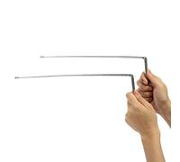 MASUNN 2 Pcs Brass Sliver Dowsing Divining Rods Water Witching Lost Objects