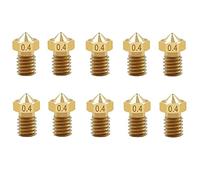 MASUNN Flsun 10Pcs M6 0.4Mm Copper Nozzle Print Head For 3D Printer 1.75Mm Filament
