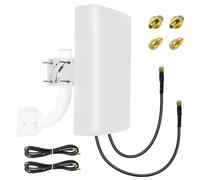 Maswell 4G 5G Directional 2X2 MIMO Antenna Outdoor, High Gain 10dBi, 700-3800MHz Cellular Signal Enhancer with 10km Range, SMA-Male LMR240 Equivalent Cables & TS9/RP-SMA
