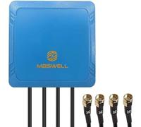 Maswell 4X4 MIMO 5G External Antenna SMA Male, Omni BroadBand 700-6000MHz, 4G+ LTE-A, 5G NR, WiFi 6, Bluetooth, Screw Adhesive Mount, 3dBi Low Gain for Outdoor IoT M2M