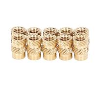 MasYosh 100PCS Brass Insert Wear Anti Burr Knurled Threaded Insert for 3D Printer (M4x8x6)