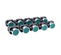 MasYosh 10PCS Push Button Switch Self Resetting Flat Head Start Stop Button Switch 22mm Mounting Hole AC240V XB2-BA31