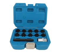 MasYosh 10pcs Wheel Locking Nut Key Kit, Special Shape Anti Theft Lug Nut Removal Tool with 1/2 Inch Square Driver Socket Adapter, for Model Replacement