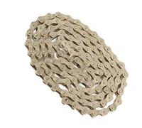 MasYosh 116 Links Bicycle Chain, Single Speed Universal High Strength Mountain Bike Chain, with Strong Compatibility, for Mountain Bike Road Replacement (Gold)