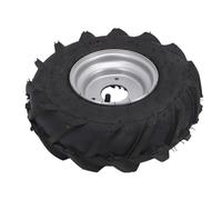 MasYosh 13x5.00-6 Tire with Rim, Vacuum Tubeless Rubber Tyre for ATV Quad | Puncture Resistant Rubber Compound, Anti Slip Tread, Silver Alloy Rim, for 6 Inch Wheel Vehicles