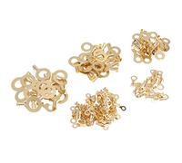 MasYosh 150PCS Ring Terminal Assortment, Brass Electric Wire Lugs M3 M4 M5 M6 M8 M10, with Storage Box, for Solid or Multi Strand Wires