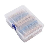 MasYosh 2600Pcs Resistor Set, 130 Values 1/4W 1% Metal Film Adjustable Resistors, with Carbon Composite Material for Projects Electronics Electrical Experiments