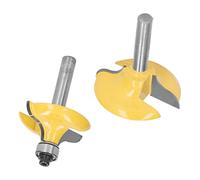 MasYosh 2Pcs Bowl Tray Template Router Bit, 8mm Shank Tungsten Steel Alloy Woodworking Mill Bit with Spray Paint Coating and Anti Recoiling Design, for Pine Wood and Density Plate