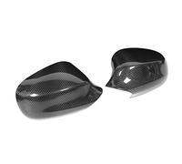 MasYosh 2pcs Dry Carbon Fiber Side Door Mirror Cover Trims, Real 3K Carbon Fiber Mirror Covers for E90 E91 LCI 2009 2011, with Double Sided Tape for Easy Installation