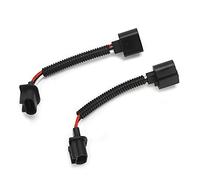 MasYosh 2pcs Headlight Wiring Harness, ABS Material High Temperature Resistant Plug and Play, with Nylon Plug for Car Headlight Fog Light Universal 12V 24V