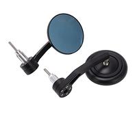 MasYosh 2PCS Motorcycle Rearview Mirror, High Definition Glass Wide Angle Vision 360 Adjustable, with ABS Plastic Aluminum Alloy, for Motorcycle Street Bike Sports Bike 17-19mm