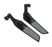MasYosh 2pcs Motorcycle Wing Mirror, Adjustable Handlebar Rear View Mirror Replacement for S1000RR 2015 2021, with Universal M8 M10 Mount for CBR250RR CBR1000RR ZX10R GSX250R