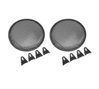 MasYosh 2Pcs Speaker Grill Cover 8 Inch Car RV Black Metal Iron Subwoofer Mesh Grill Cover