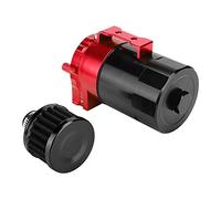 MasYosh 300ML Oil Catch Can, Aluminum Breather Tank Reservoir for Car Engine, with Mounting Bracket and Air Filter, Universal Accessory (Red Black)