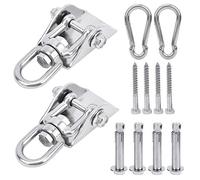 MasYosh 304 Stainless Steel Swing Hangers, Heavy Duty Swing Hanging Kit with 2 Bolts for Indoor Outdoor Playground Equipment Accessories