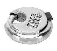 MasYosh 4 Digit Combination Disc Padlock, Heavy Duty Stainless Steel Lock with Hardened Steel Shackle for Trailer Garage Storage Unit Shed