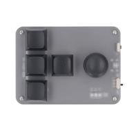 MasYosh 4 Key 1 Knob Keyboard, Programmable Macro Mini Mechanical Custom Industrial Console with RGB Light, Black Wired USB C or BT Connection for Gaming Office Music Control