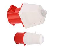 MasYosh 4 Pin Power Plug, 3 Phase Industrial Socket Connector Set with IP44 Rating, for Indoor Outdoor Use in Industry Airport Railway