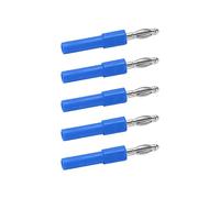 MasYosh 4mm Banana Plug Adapter, 5Pcs 4mm to 2mm Conversion Banana Plug with PA and Brass Material, for Industrial Instruments Such As Multimeters (Blue)