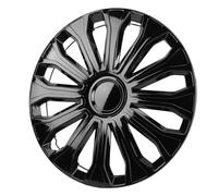 MasYosh 4pcs 16in Hubcaps Wheel Covers for R16 Steel Wheels, Universal Fit Clip On Design with Replacement for 1500 Frontier V40 Sprinter (All Black)