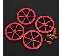 MasYosh 4Pcs Aluminium Alloy Hand Twisted Leveling Nut Spring Kit, Resistant Resistant with Large Torque for Ender 3 3 Pro 5 5 Plus CR 10 CR 10S 3D Printer Hot Bed Platform