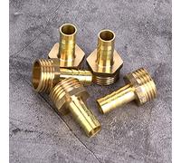 MasYosh 5 Pcs Brass Barb Connector, Male Thread Hose Pipe Connector G1 2 to 10mm, with Rust Resistant Brass Material, for Oil Water Gas Outdoor Use