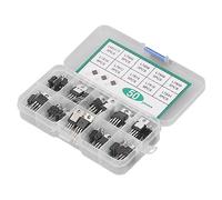MasYosh 50Pcs Transistor Kit TO 220 Series LM317T L7805 L7806 L7808 L7809 L7810 L7812 L7815 L7818 L7824 10 Values Assortment