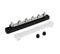 MasYosh 6 Post Power Distribution Terminal Block, with M6 Studs and Dust Cover for 12V to 48V Cars Trucks RVs Boats Yachts, Maximum 300V AC 150A DC (Black)