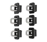 MasYosh 6Pcs Truck Bed Tie Down Anchors, Stainless Steel Bull Rings 1000lbs Load Bearing, with Fully Retractable Rings, for Silverado Sierra 2007 2021 (Black)
