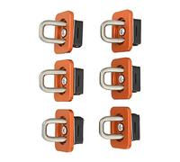 MasYosh 6Pcs Truck Bed Tie Down Anchors, Stainless Steel Bull Rings 1000lbs Load Bearing, with Fully Retractable Rings, for Silverado Sierra 2007 2021 (Orange)