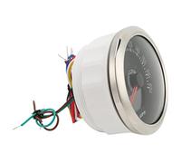 MasYosh 85mm GPS Speedometer, Stainless Steel ABS Construction 7 Color Backlit OLED Screen with Turn Signal Light, for Car RV Boat Yacht Engineering Machinery (Black)