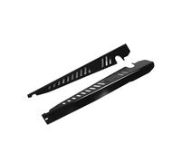 MasYosh Aluminum Alloy Fender Shrouds, Rugged Antirust Car Fender Covers with Angled Cutouts and Pulley Cover Design, Fit for WRX and STI 2015 2020 (Black)