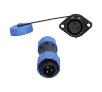 MasYosh Aviation Plug Socket, 3 Pin Male Female Power Connector with Screw Crimping Method, for Communication Equipment Computers Instruments 10A IP68