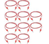 MasYosh Banana Plug Test Leads, Brass PA Plastic PVC Cover 19A Maximum Current 30VAC 60VDC, with Excellent Performance, for Multimeter Test Accessories (Red)