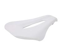 MasYosh Bicycle Saddle, Soft EVA Material with Steel Rails for Shock Absorption, Hollow Design for Breathability, 3D Pressure Relief for Road Bikes Mountain Bikes Folding (White)