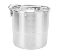 MasYosh Camping Cooking Pot Stainless Steel Portable Medium Capacity Outdoor Hiking for Boiling Water & Cooking for Individuals or Small Groups (Single Handle)