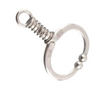 MasYosh Cattle Nose Ring Durable Stainless Steel Bull Cow Clamp Spring Nose Ring for Farm Cows Dairy Cows (Medium W Spring Bull)